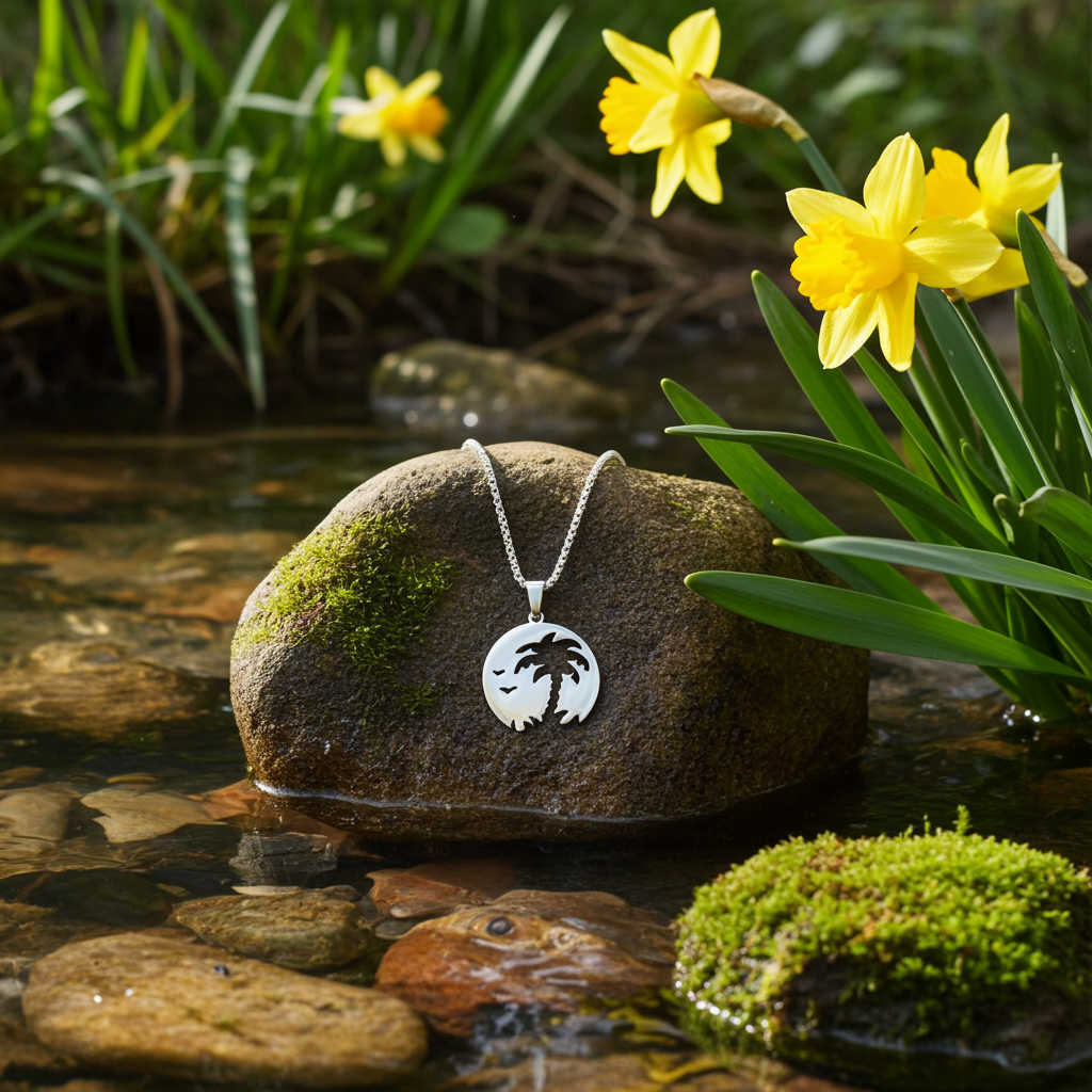 Isle of Temptation – Hollow Palm Pendant Necklace