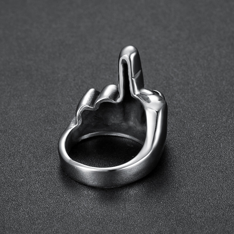 Rebel’s Vow – Middle Finger Punk Ring