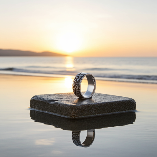 Retro Spider Web Band Ring