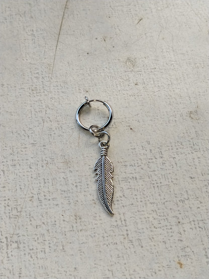Feather Drop Hoop